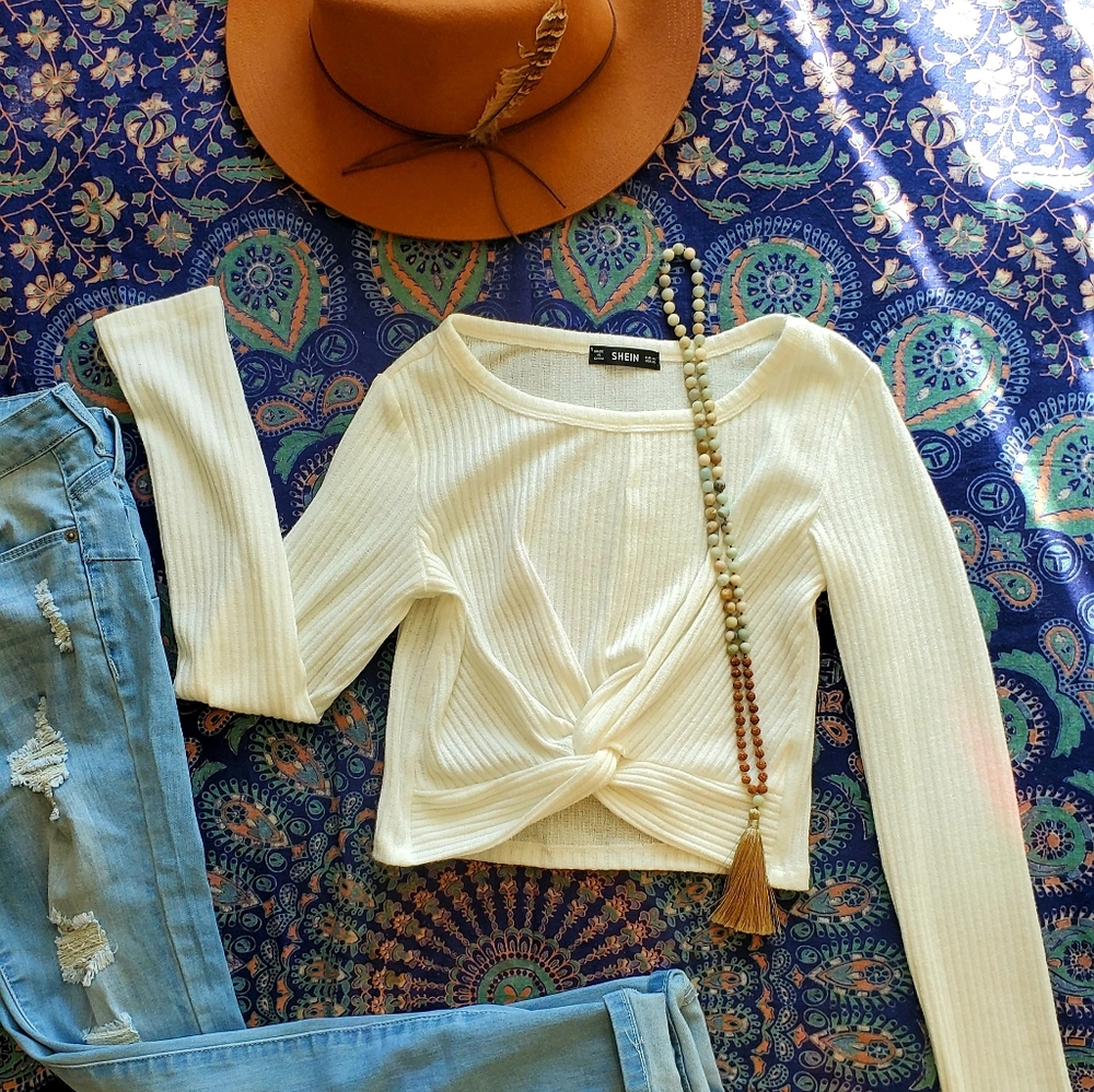 Long sleeve crop top
